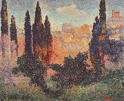 Henri Edmond Cross Cypresses at Cagnes china oil painting reproduction